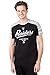 Ultra Game Men's NFL Varsity Stripe Short Sleeve Tee Shirt, Oakland Raiders, Black, Large