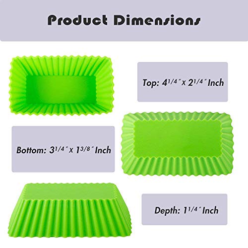 ake Rectangular Jumbo Cupcake Liners, 4.3 Inch Silicone Baking Cups