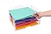 We R Memory Keepers 12x12 Inch Paper Trays, for Storing Paper, Embellishments, Tools, and More, Organization System, 4-Pack of Acrylic Trays, Easy Assembly, and Storage