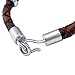 NOVICA Artisan Handmade Men's Leather Bracelet Sterling Silver Braided No Stone Peru Cognac [8.75 in L x 0.3 in W] 'Chankas Warrior in Light Brown'