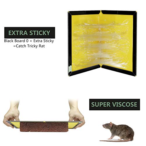 Garsum Mouse Glue Boards,Rat Sticky Traps for Mice,Large Rat Glue Pads