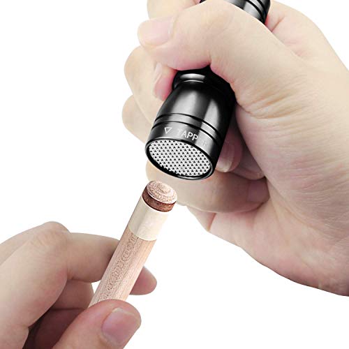 SelfTek 1Pc Snooker and Pool Cues Tips Bowtie 3 in 1 Tip Tool with Tapper Scuff and a Tips Pick (Black) - Thumbnail 2
