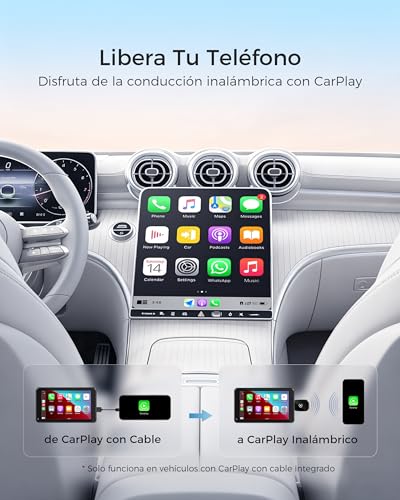 WityEye Wireless CarPlay Adapter, Wireless Car Play for Apple iPhone iOS 10+, Bluetooth V5.3, Dual Core WLAN to 5.8 GHz, High Speed and Stable