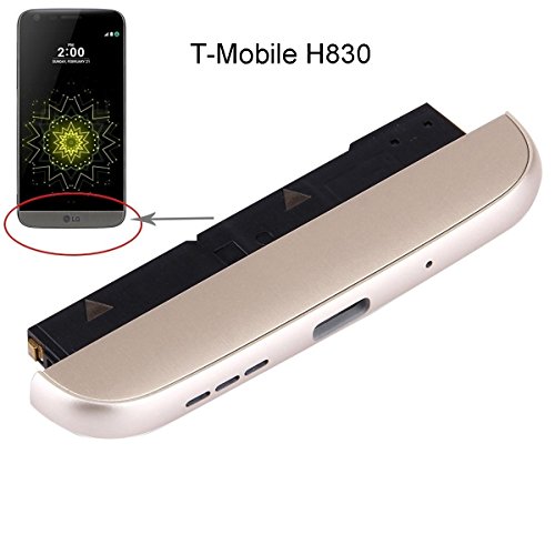 Ogodeal LG G5 H830 Bottom Cover Cap+ Microphone Replacement + Loudspeaker Sound Modules + Phone Battery Charging Usb-c Headphone Slim Port Assembly Replacement For LG G5 T-Mobile Carrier H830 (Gold)