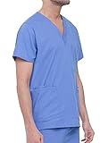 Landau 7489 Men's 5-Pocket Scrub Top Ceil Blue XX-Large [Apparel]