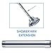 Hoooh All Brass Shower Arm Extension, 6-Inch Shower Head Extender, Lowers Existing Shower Head/Handheld Shower Unit, Chrome, Y200-CH