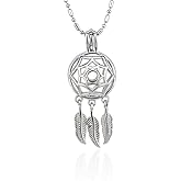 LGSY Dreamcatcher Cage Pendants for Pearl Jewelry Making Silver Plated, Design Pearl Cage Pendants for Women