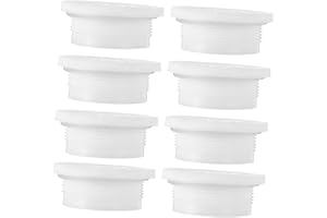 GANAZONO 8pcs White Plastic Barrel Plug Cap Replacement for Petroleum Sealing Applications, Easy to Install