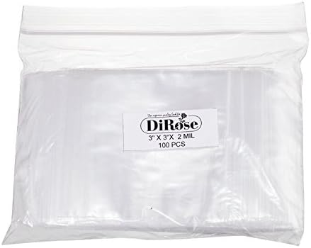 3" X 3", 2 Mil Clear Zip Lock Pill, Jewelry Bags, Pack of 100