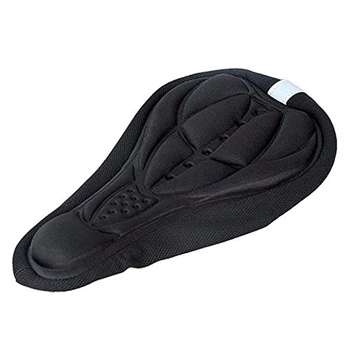 AHUIM Mountain Bike Bicycle Cycling 3D Comfort Saddle Cushion Seat Cover Pad Mat Black