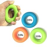 Atelic 3-Size Level Silicone Hand Grip, Pack of 3