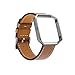 Soulen for Fitbit Blaze Band, Leather Bands with Metal Frame Small Large for Fitbit Blaze Fitness Tracker
