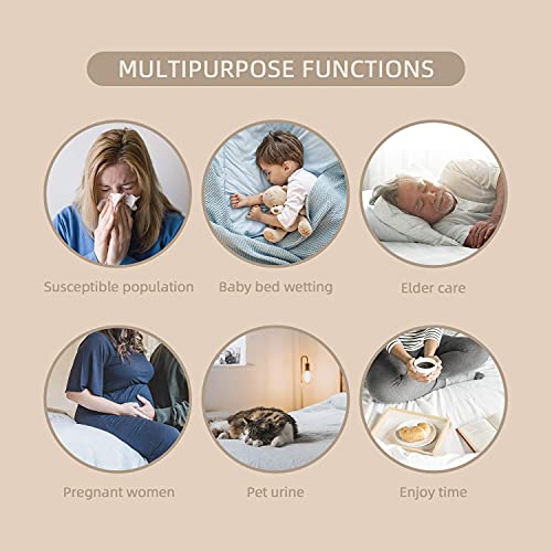 JET\'S HOME Queen Bamboo Waterproof Mattress Protector - Breathable Washable Mattress Cover Fitted Deep Pocket Ultra Soft Mattress Pad Cover