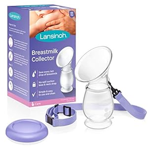 Lansinoh Silicone Breast Pump for Breastfeeding with Suction Base, 4 Ounces, Portable and Lightweight, Includes Neck…
