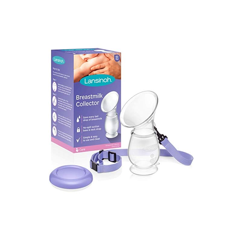 Lansinoh Silicone Breast Pump for Breastfeeding with Suction Base, 4 Ounces, Portable and Lightweight, Includes Neck…