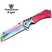 Snake Eye Tactical Heavy Duty Folding Pocket Knife Outdoors Camping Hunting Fishing. (Pink)