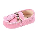 Baby Crib Shoes,Elaco Toddler &Cute Slip On Comfort Shoes Loafers Soft Prewalker Shoes (12~18 Month, Pink)
