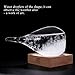 KYMAKE Storm Glass Weather Predictor - Creative Crystal Glass Bottle Desktop Drops Craft Weather Station with Pure Wood Base - High-Class Decoration on Home & Office (Small-612)