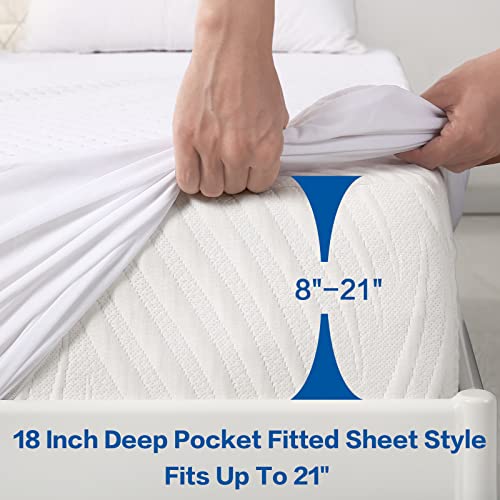 MERITLIFE Premium 100 Waterproof Queen Size Mattress Protector Cooling