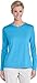 Coolibar UPF 50+ Women's V-Neck T-Shirt - Sun Protective (Medium- Azure)