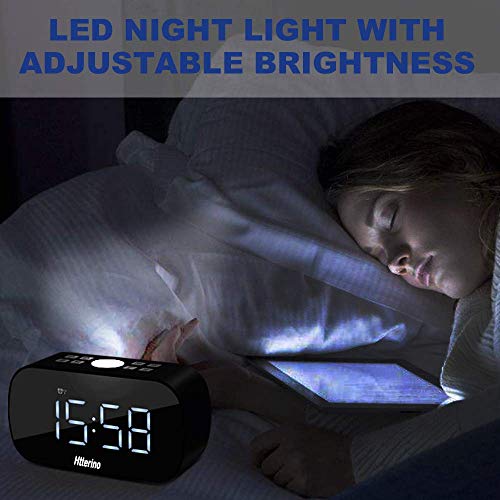 Clock Radios Wireless Bluetooth Speakers Portable Alarm Clock with FM