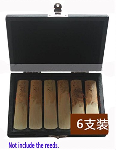 365invent Soprano/Alto/Tenor Saxophone Reed Case Clarinet Reed Case for 6pcs Reeds Internal Glass Pane Black - Thumbnail 3