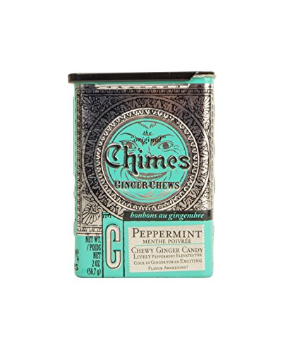 Chimes All Natural Peppermint Ginger Chews - 2 oz Tin
