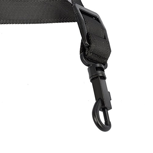 EaseIcon Luxury Fashion Flannelette Sax Neck Strap [Extra Comfortable Design] Adjustable Hook Harness Belt - Ideal for Alto, Tenor, Baritone, Soprano Saxophones (Black) - Thumbnail 2