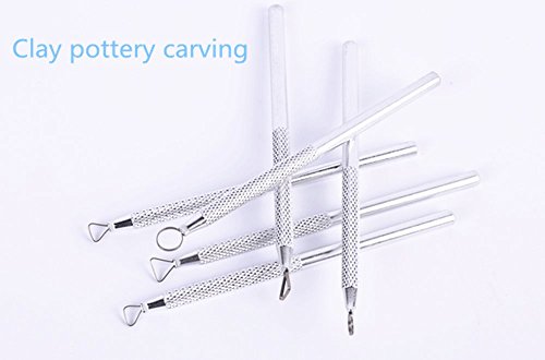 Clay Carving Tool, BeeSpring Clay Sculpting Tools Craft Art Tools Pottery Clay Soap Carvers Modelling Carving Tool Hand Tool Set of 6