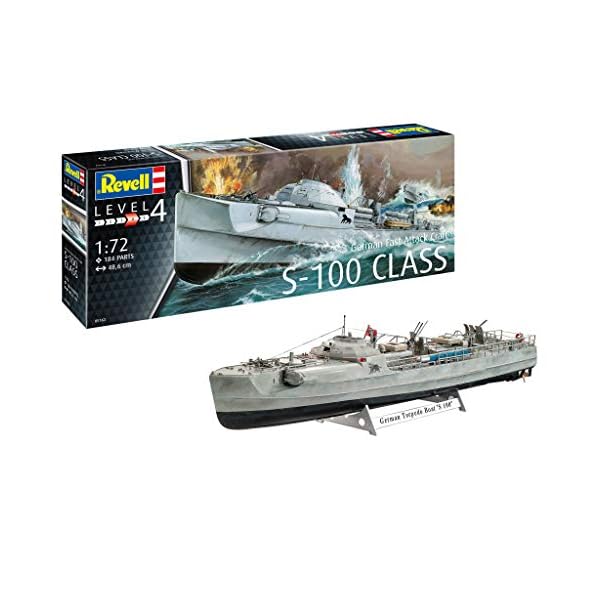 Revell 5162 1 German Fast Attack Craft S-100 Plastic Model Kit GmbH 05162 5162-1:72, Mehrfarbig, 1/72