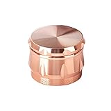 iRainy G2 Pocket Size Spice Herb Grinder - Small Tiny 1.6 Inch 4 Pieces with Pollen Catcher (Rose Gold)