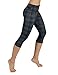 ODODOS Women's High Waisted Pattern Capri Leggings, Yoga Workout Yoga Capris, LinearTribal, Small