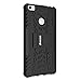 AMZER Impact Resistant Hybrid Warrior Case with Kickstand Skin for Xiaomi Mi Max - Retail Packaging - Black