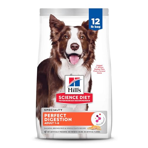 Hill's Science Diet Adult 1-6 Perfect Digestion Dry Dog Food, Salmon, Whole Oat…