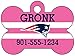 NFL Pink Dog Tag Pet Id Tag Personalized w/ Your Pet's Name & Number (New England Patriots)