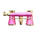 HQRP 3 x 25 Opera Glasses w/Crystal Clear Optic (CCO), LED Light, Extendable Handle/Pink-Pearl with Gold Trim in HQRP Gift Box