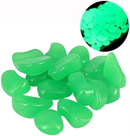 100 Pcs Glow in the Dark Pebbles Stones for Walkway Decorative Gravel Luminous pebbles for Your Fantastic Garden or Yard/fish tank decorate (Multicolor A)