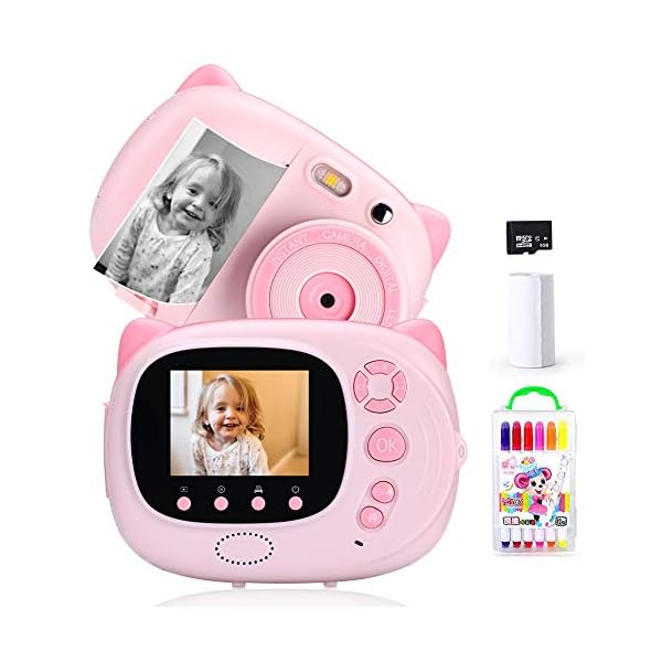 Sofortbildkamera,Kinderkamera Digitale Kamera für Kinder 15MP 1080P HD Instant Print-Kamera 2,4 Zoll Display Autofokus…