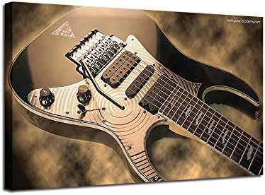 Geiwonideai Moderne Toile Peinture Bois Encadre Impression Sur Toile Peinture Diy Mur Art Decorations Dessin Guitare Electrique Elegante Amazon Fr Cuisine Maison