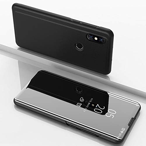 BRAND SET Case for Xiaomi Mi Mix 3 Plating Mirror Flip Case Have sleep/wake function Suitable for Xiaomi Mi Mix 3-Black