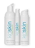 Kidskin - Three-Step Acne Starter Kit for Kids, Preteens, and Teens - Cleanser - Serum - Moisturizer - Breakout Prevention - Reduce Redness and Inflammation - Without Parabens, Sulfates, Fragrance or Gluten