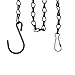 LUTER 12 Pack 22.4 Inches Decorative Hanging Chains Black Hook Chains Mental Chain Hanger for Bird Feeders,Planters,Lanterns,Wind Chimes,Billboards, Chalkboards and More,Indoor and Outdoor Use