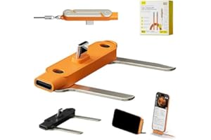 2 in 1 Invisible Holder Charger Cable with Stand,240W Super Fast Charging Cord with Detachable Foldable Stand,USB-C Charge Ca