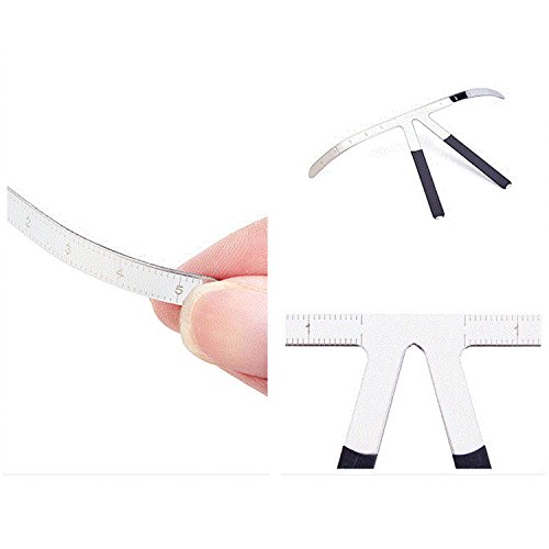Three-Point Positioning Ruler Permanent Makeup Tattoo Eyebrow Measure Ruler Symmetrical Balance Grooming Stencil Tool - Thumbnail 2