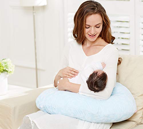 VERNASSA Nursing Pillow, Breastfeeding Baby Support Pillow| Newborn Infant Feeding Cushion | Portable for Travel (Grey Unicorn) - Thumbnail 3