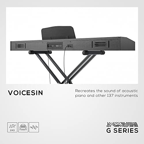 SOUIDMY G110 88 Key Digital Piano Keyboard with Grained Wood