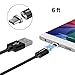Magnetic Type C Cable, NXET USB C cable Magnetic for Samsung Galaxy S8 S8+ Note 8 charger, Nintendo Switch, Google Pixel 2/ 2 XL, Nexus 6P, LG V20 G6 G5,the new MacBook(1pack-Black)