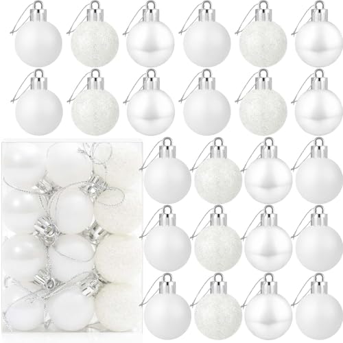 Mini White Ornaments