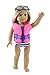HongShun Fashion Doll Clothes 4 PCS Outfit Swimsuit+life jacket+towel for 18