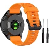 6 Pack Garmin Forerunner 935/945/Fenix 5 Band Fastener Rings - Black & Red Silicone Security Loop Keepers - View #4